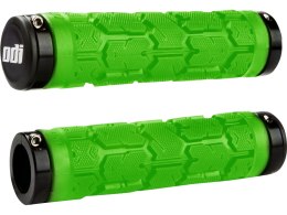 ODI MTB grips Rogue Lock-On green, 130mm black clamps, Bonus Pack