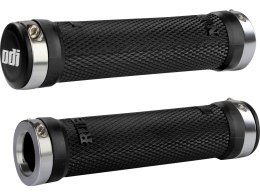 ODI MTB grips Ruffian Lock-On black, 130mm silver clamps, Bonus Pack