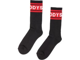 Odyssey Socken Futura Crew schwarz / rot gestreift