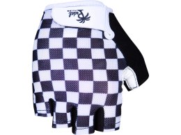 Pedal Palms Kurzfingerhandschuh Checker XL, schwarz-weiß