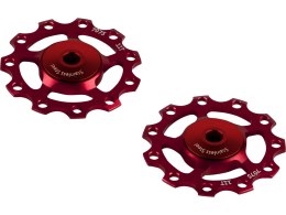 9/10/11V Pulley wheels Stainless - red