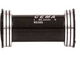 BB386 for SRAM DUB W: 86,5 x ID: 46 mm Stainless Steel - Black, Interlock