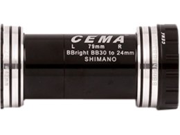 BBright46 for Shimano W: 79 x ID: 46 mm Stainless Steel - Black, Interlock