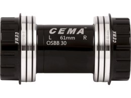 OSBB for Shimano W: 61 x ID: 46 mm Stainless Steel - Black, Interlock