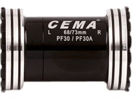 PF30 for Shimano W: 68/73 x ID: 46 mm Stainless Steel - Black, Interlock