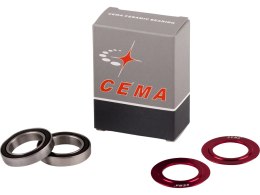 Sparepart bearing kit for CEMA BB Includes 2 bearings and 2 covers CEMA 24 mm and GXP - Stainless - Re