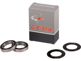 Sparepart bearing kit for CEMA BB Includes 2 bearings and 2 covers CEMA 30 mm - Stainless - Black