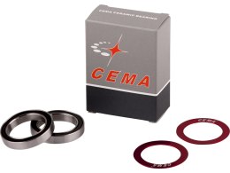 Sparepart bearing kit for CEMA BB Includes 2 bearings and 2 covers CEMA 30 mm - Stainless - Red