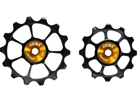 CEMA Pulley Wheels Aluminium SRAM AXS Road 12 Speed - 12/14T Ceramic - Czarny