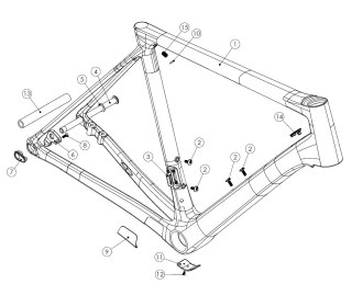 Części zamienne Hak FACTOR 2020 O2/OSTRO/LS Disc frame E-thru 12mm rear derailleur hanger (nr na schem. 6)