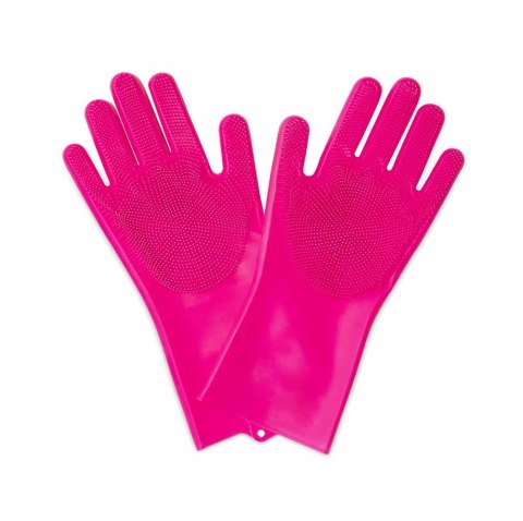 MUC-OFF RĘKAWICE DO MYCIA ROWERU Deep Scrubber Gloves Pink M