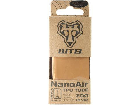 WTB WTB Tube Presta 700 x 18/32 NanoAir TPU tube, tan 48mm valve