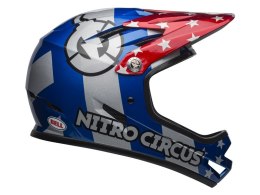 Kask full face BELL SANCTION nitro circus gloss silver blue red roz. S (52-54 cm)