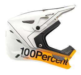 Kask full face juniorski 100% STATUS DH/BMX Helmet Carby Silver roz. S (47-48 cm) (WYPRZEDAŻ -50%)
