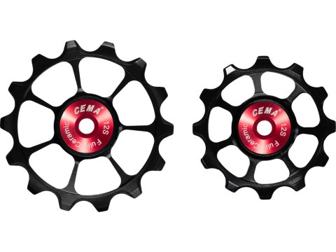 CEMA Pulley Wheels Aluminium SRAM AXS Road 12 Speed - 12/14T Full Ceramic - Czarny
