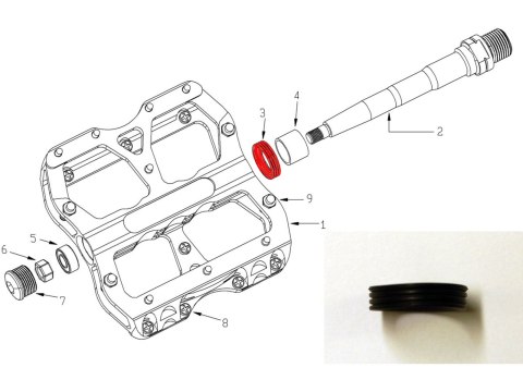 Reverse REVERSE Axle Stop Rubber for Escape for Escape Pedal, 2 pcs