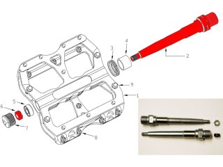 Reverse REVERSE Axle set for Escape Pedal 2 pcs