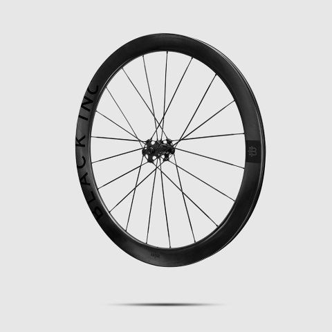 Komplet kół szosowych BLACK INC 48//58 Clincher Disc Brake (XDR) wys. stożka przód 48 / tył 58 mm, k. Jet Czarny