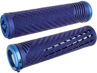 ODI ODI CF Lock-On Grips Sapphire Blue w/ Blue Clamp
