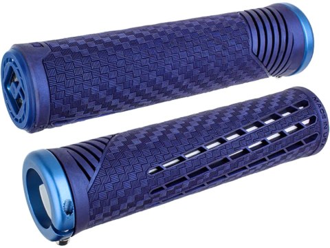 ODI ODI CF Lock-On Grips Sapphire Blue w/ Blue Clamp