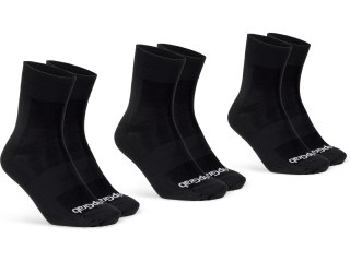 GripGrab GripGrab Lightweight SL Regular Cut Summer Socks 3-Pack L, czarny