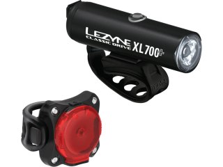 Lezyne CLASSIC DRIVE XL 700+ / ZECTO DRIVE INCLUDES SILICONE RUBBER MOUNTING S SATIN BLACK / BLACK