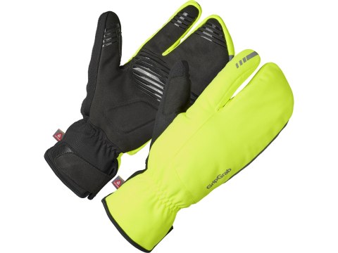 GripGrab GripGrab Nordic 2 Windproof Deep Winter Lobster Gloves L, yellow hi-vis