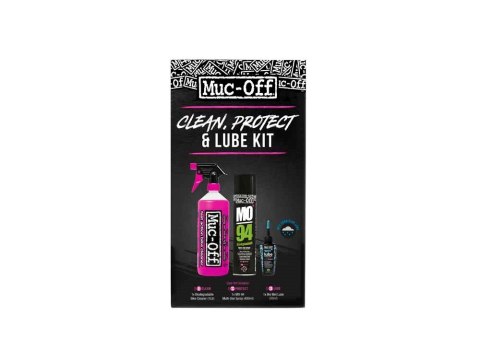 MUC-OFF ZESTAW MYCIE, OCHRONA, SMAROWANIE NA MOKRE WARUNKI Clean, Protect and Lube Kit (Wet Lube version)