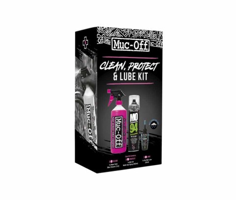 MUC-OFF ZESTAW MYCIE, OCHRONA, SMAROWANIE NA MOKRE WARUNKI Clean, Protect and Lube Kit (Wet Lube version)