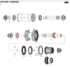 11.2018.032.002 - ZIPP AXLE WITH BEARINGS REAR COGNITION NSW