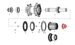 11.2018.033.002 - ZIPP END CAP DS REAR COGNITION NSW QR SRAM