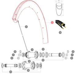 MAVIC KIT FRONT RIM COSMIC PRO CARBON DISC CLINCHER (V2407910)