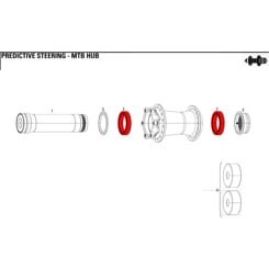 11.1918.003.110 - SRAM HUB BEARING SET FRT PREDICTIVE STEERING