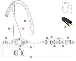 MAVIC KIT 12 RR DS KSYRIUM DISC FLAT SPOKE 289MM (V3660501)