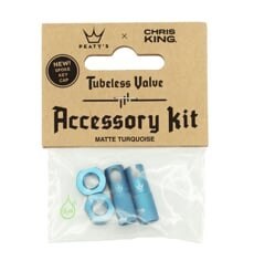 PEATY'S X CHRIS KING WENTYLE (MK2) TURQUOISE TUBELESS ACCESSORY KIT (PTV2-ACCS-TRQ-12)