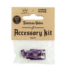 PEATY'S X CHRIS KING ZESTAW (MK2) VIOLET TUBELESS ACCESSORY KIT (PTV2-ACCS-VLT-12)