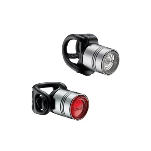 LEZYNE ZESTAW LAMPEK FEMTO DRIVE PAIR SILVER GLOSS (1-LED-1P-V106)