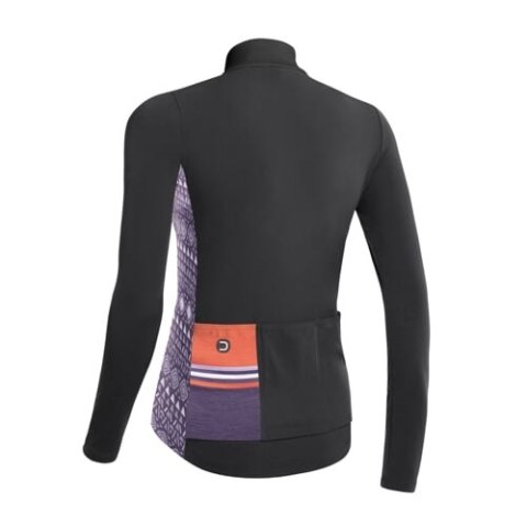 DOTOUT KOSZULKA DAMSKA Z DŁUGIM RĘKAWEM FANATICA WOOL VIOLET-BLACK (A23W511459)