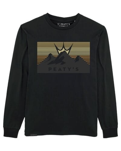 PEATY'S PUBWEAR CREW BLUZA - 3 PEAKS SUNSET / BLACK (PPW-24-CRW-3PS-BLK)