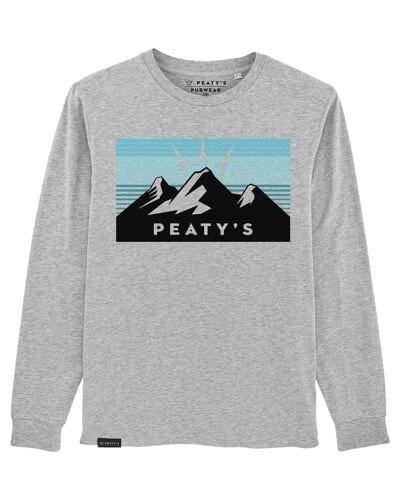 PEATY'S PUBWEAR KOSZULKA Z DŁUGIM RĘKAWEM 3 PEAKS SUNRISE / HEATHER GREY (PPW-24-LST-3PS-GRY)