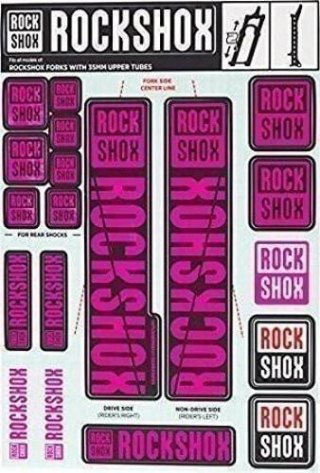 11.4318.003.512 - ROCKSHOX DECAL KIT 35MM MAGENTA