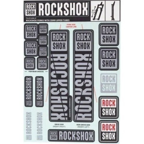 11.4318.003.506 - ROCKSHOX DECAL KIT 35MM WHITE