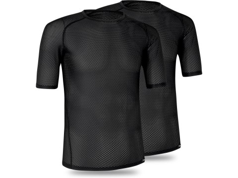 GripGrab Ultralight Mesh Short Sleeve Base Layer 2-Pack L, czarny