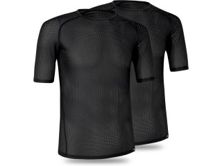 GripGrab Ultralight Mesh Short Sleeve Base Layer 2-Pack XL, czarny