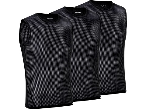 GripGrab Ultralight Mesh Sleeveless Base Layer 3-Pack XL, czarny