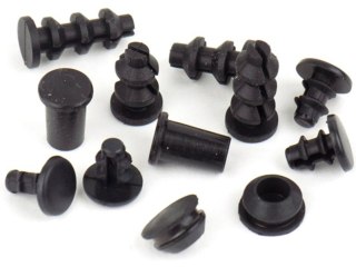 SRAM Rahmenkappen 6-6,3mm, 25 Stück schwarz