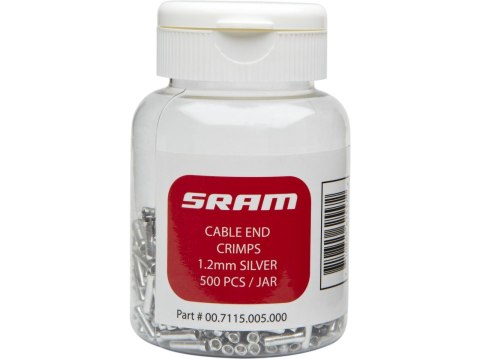 Shift Cable End Crimps 1.2mm Silver 500-count Jar