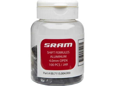 Shift Ferrules 4.0mm Aluminum Open Czarny 100-count Jar