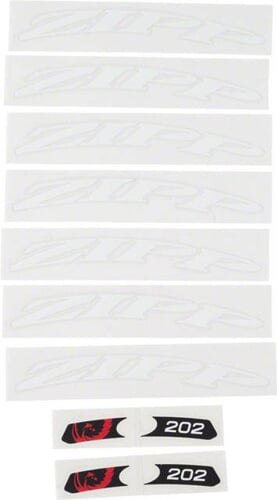 11.1918.030.000 - ZIPP DECAL SET 1 WHEEL 202 ZIPPLOGO MATTEWHT