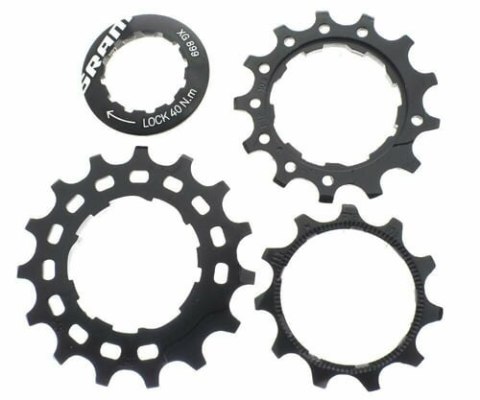 11.2418.005.000 - SRAM CS COGS XG-899 11T-13T-15T AND LOCKRING